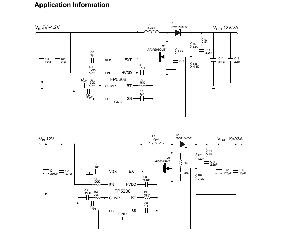 3.0V～4.2V鋰電池升壓12V2A，F(xiàn)P5208