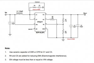 鋰電池3V～4.2V升壓5V3A，高效率FP6277.