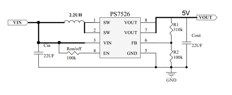 3.7V升壓5V2A，鋰電池升壓5V2.4A方案-PS7526