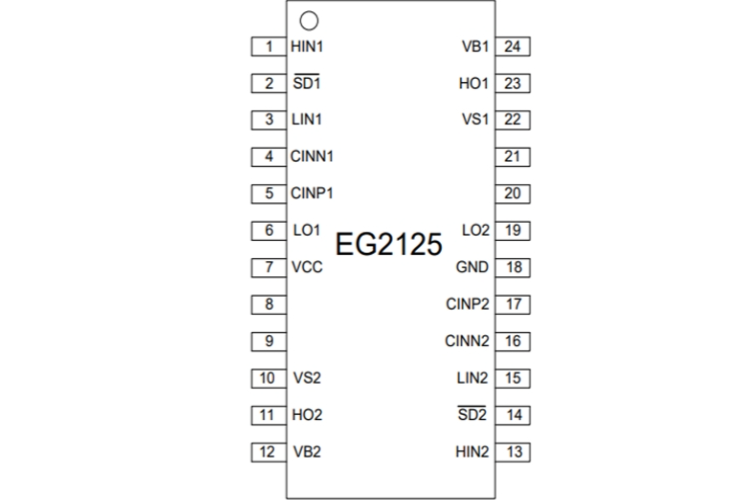 EG2125：高性能雙路比較器全橋驅(qū)動芯片，融合多重保護與高性價比