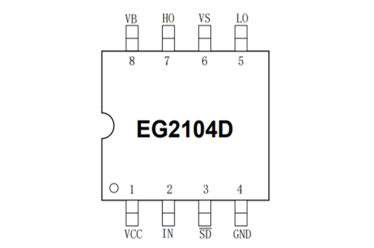 EG2104D：帶SD保護功能的高性價比MOS/IGBT柵極驅(qū)動芯片，專用于無刷電機與DC-DC電源控制