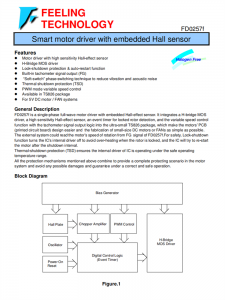 FD0257F 帶有嵌入式霍爾傳感器的智能電機驅動器芯片
