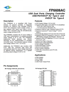 FP6606AC USB-PD 3.0協(xié)議控製器 支持USB Type-A、USB Type-C 快速充電協(xié)議IC芯片