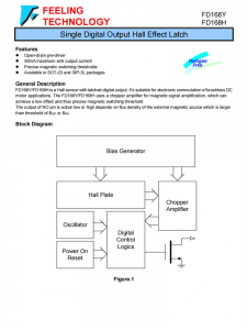FD168Y/FD168H 單數字輸齣霍爾效應鎖存器芯片