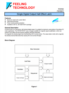 FS72X 單數字輸齣霍爾效應鎖存器芯片