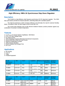PL5902是一種高效、高頻同步DC-DC降壓調(diào)節(jié)器