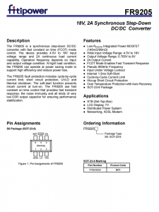 FR9205 18V、2A同步降壓DC/DC轉(zhuǎn)換器