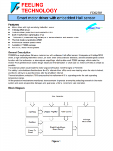 FD0259F 帶有嵌入式霍爾傳感器的智能電機驅動器芯片