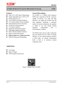 XL4001E1  2A 150kHz 40V 降壓DC/DC轉(zhuǎn)換器，帶恒流環(huán)路