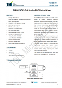 TMI8870/B 3.6A 有刷直流電機(jī)驅(qū)動(dòng)器