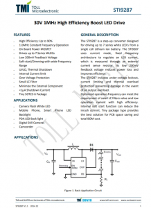 STI9287  30V 1MHz高效升壓LED驅(qū)動(dòng)