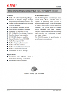 XL6008E1  400KHz 60V 3A開關(guān)電流升壓/降壓-升壓/反相DC/DC轉(zhuǎn)換器