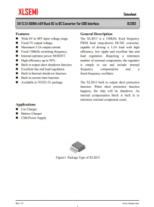 XL2013E1  5V / 3.2A 150KHz 40V降壓DC至DC轉(zhuǎn)換器，用于USB接口