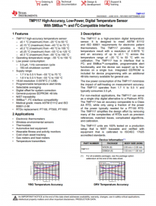 TMP117AIDRVR   48 位 EEPROM、可替代 PT100/PT1000 RTD 的 0.1°C 數(shù)字溫度傳感器