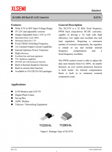 XL2576T-5.0E1   3A 52KHz 40V 降壓 DC-DC 轉(zhuǎn)換器