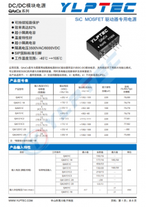 QA121C2  SiC MOSFET 驅(qū)動(dòng)器專用電源