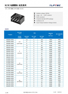 B0512S-1WR3  1W, 1.5KV 隔離, DIP4 封裝 DC/DC